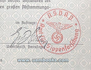 3. Reich NSDAP Amt fuer Sippenforschung