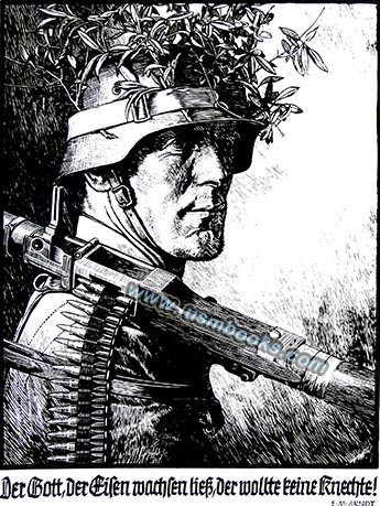 Nazi patriotic soldier illustration