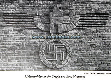 Nazi eagle and swastika at Ordensburg Vogelsang