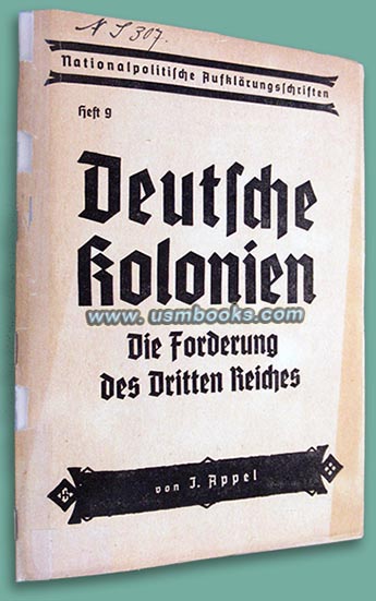Nationalpolitische Aufklrungsschriften Heft 9, Deutsche Kolonien