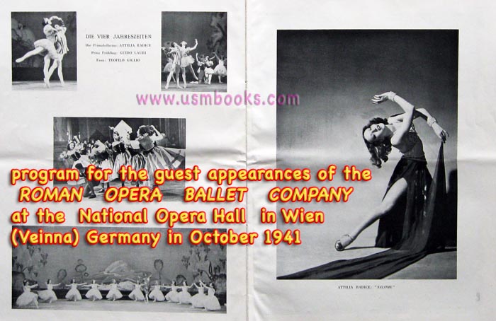 Gastspiele des Balletts der Römischen Königlichen Oper in Deutschland 1941