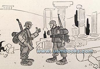 Wehrmacht in Greece cartoon