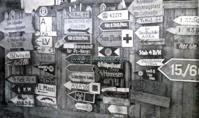 frontline Wehrmacht direction signs