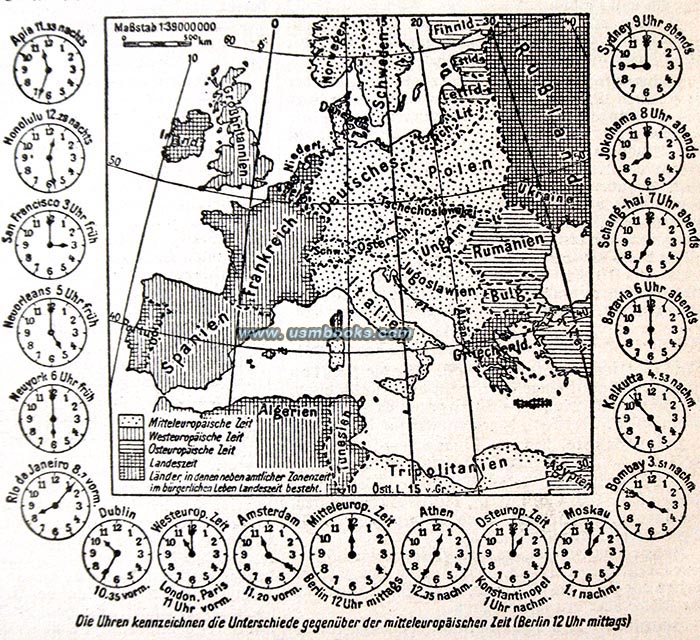 1935 European time zones