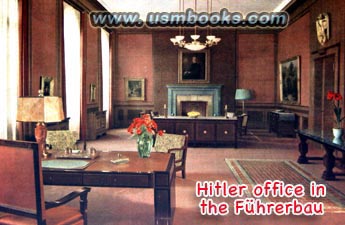 Hitler’s office in which Hitler, Mussolini, Daladier and Chamberlain met in September 1938 to discuss the annexation by Germany of the Sudetenland  -the Munich Agreement