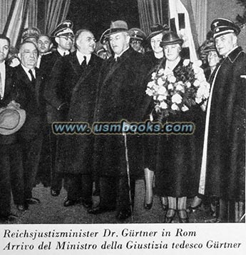 Nazi Justice Minister Dr. Grtner in Rome