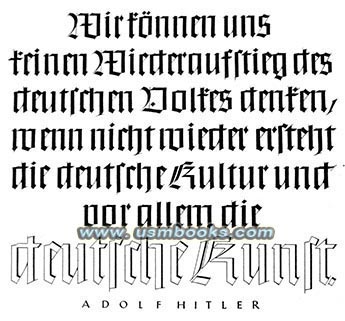 Hitler quote about the importance of art