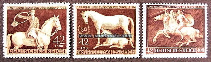 Braune Band postage stamps 1941, 1943, 1944