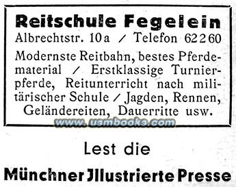Reitschule Fegelein Munchen, SS Haupt-Reitschule Mnchen