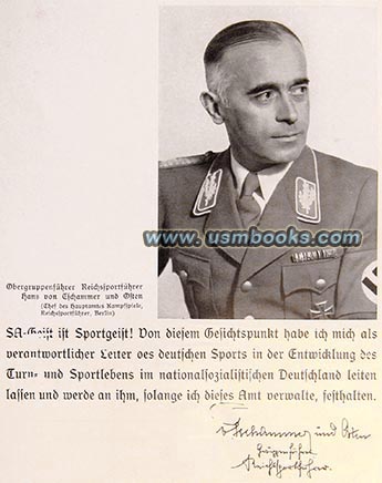 SA-Gruppenführer Hans von Tschammer und Osten