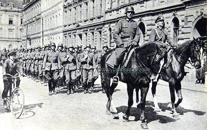 Nazi soldiers in German occupied Prague