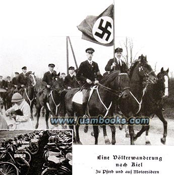 Hitler rally Kiel, Nazi swastika flags