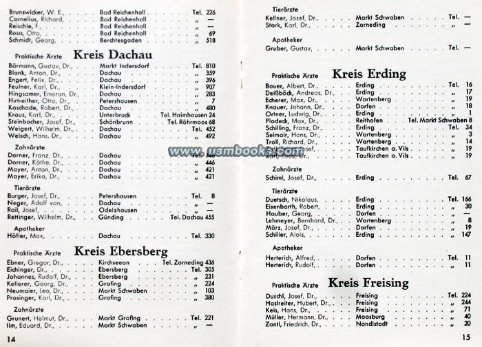 Nazi doctor directory Bavaria