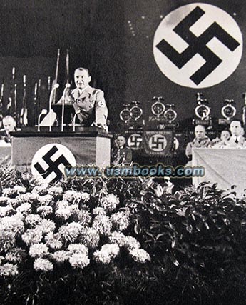 Hermann Goering speech, Nazi swastika flag