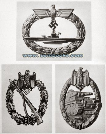 U-Boot Kriegsabzeichen, Infanterie-Sturmabzeichen + anzerwagen-Abzeichen