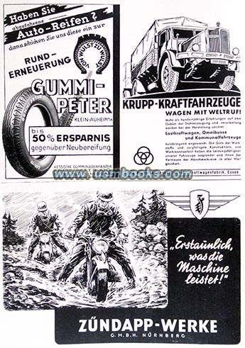 Krupp trucks, Zundapp motocycle advertising