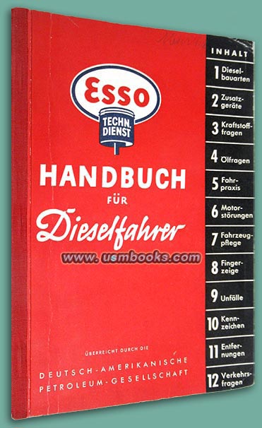 Esso Handbuch fr Dieselfahrer, Deutsch-Amerikanische Petroleum Gesellschaft