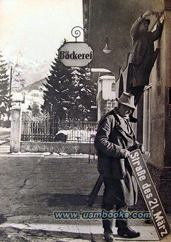 Adolf Hitler Strasse street sign