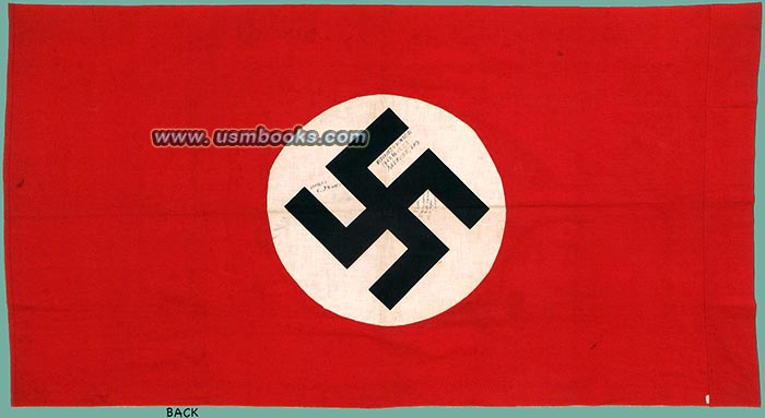 Nazi swastika flag with GI signatures