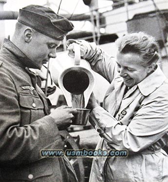 NS-Frauenschaft girls feeding Nazi soldier