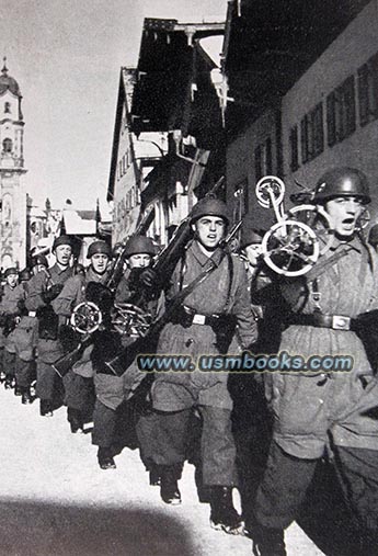 Nazi paratrooper training on skis