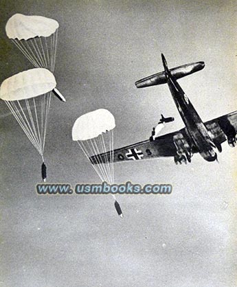 Nazi paratroopers jump