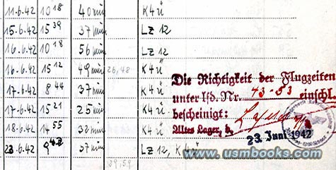1942 flight certifications Jterbog Altes Lager