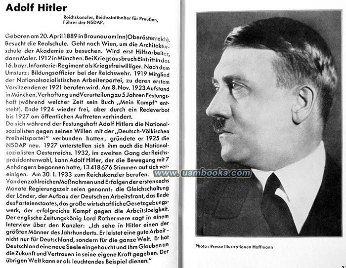 Nazi Fuhrer Adolf Hitler, reichschancellor