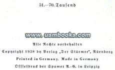 Der Stürmer Nürnberg copyright 1938