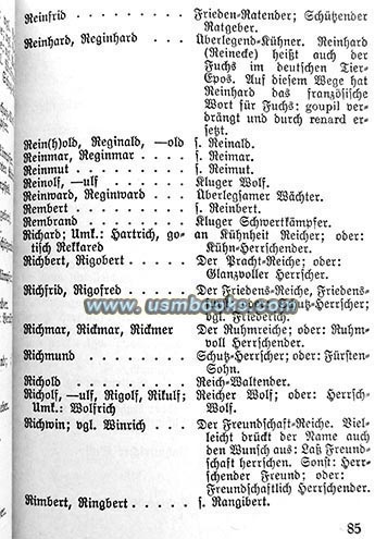 proper Aryan German names
