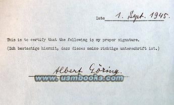 Albert Goering signature