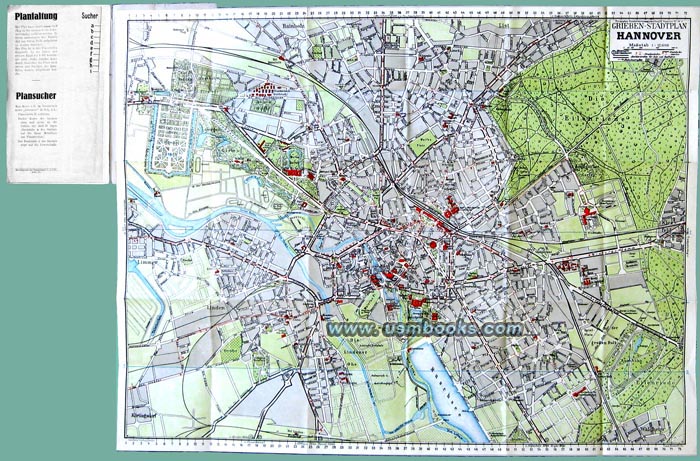 Third Reich Grieben Map of Hannover