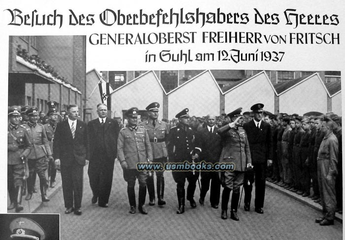 Werner Thomas Ludwig Freiherr von Fritsch visits the Suhl factory