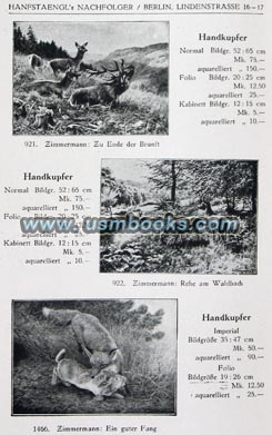 german hunting prints