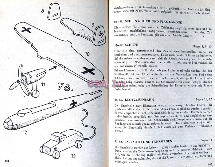 Luftwaffe toys made by the HJ during WW2