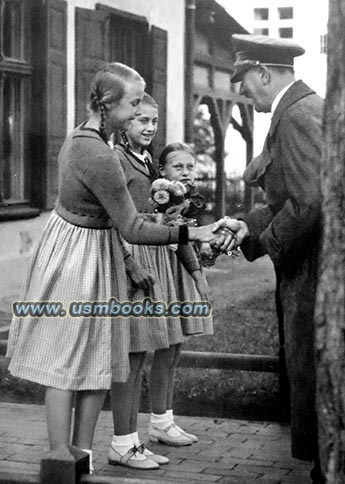 Hitler with Aryan girls