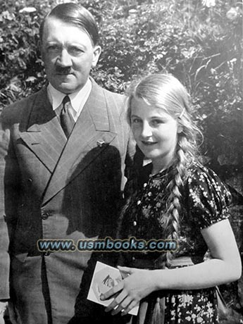 Aryan German girl with Adolf Hitler