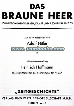 Das Braune Heer, Nazi Hoffmann SA and SS Photo Book