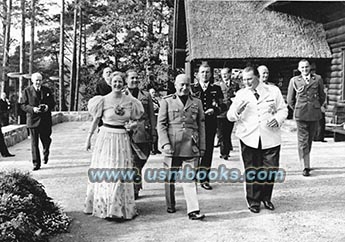 Emmy and Hermann Goering, Mussolini and Count Ciano at Carinhall