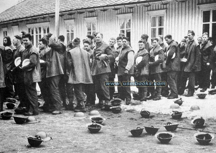 British POWs waiting for soup