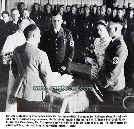 National Socialist marriage ceremony at Ordensburg Sonthofen