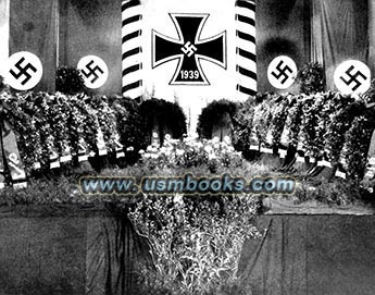 Nazi soldier funeral, swastika wreaths