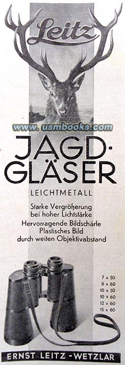 Nazi binocular advertising Ernst Leitz, Wetzlar