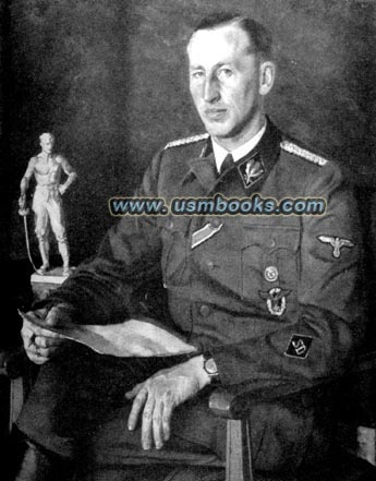 SS and Police General Reinhard Heydrich with SS Allach porcelain