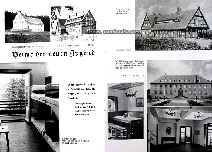 1936 Nazi youth hostel book, Adolf Hitler Jugendherberge Berchtesgaden