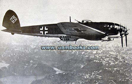 Kampfflugzeug He 111 above Norway