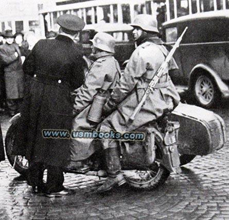 Nazi Army motorcycle with sidecar