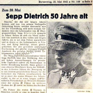 Waffen-SS General Josef “Sepp” Dietrich 