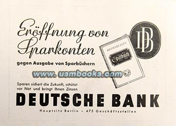 1939 Deutsche Bank advertising