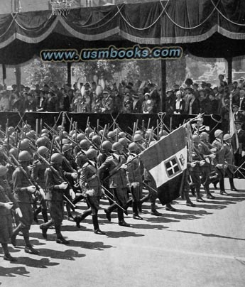 Victorious Italian soldiers back from Ethiopia